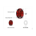 Natural Garnet Stud Earrings - Image 5