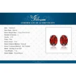 Natural Garnet Stud Earrings - Image 7