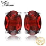 Natural Garnet Stud Earrings