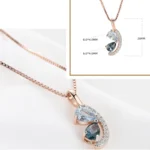 Two Blue Topaz necklace - Image 3