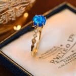 Natural Blue Opal Ring - Image 2