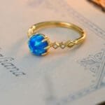 Natural Blue Opal Ring