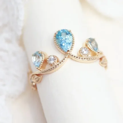 Natural Blue Topaz ring