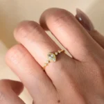 Natural sky-blue Topaz 925 sterling sliver fashion ring - Image 2
