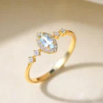 Natural sky-blue Topaz 925 sterling sliver fashion ring - Image 4