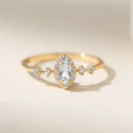 Natural sky-blue Topaz 925 sterling sliver fashion ring - Image 3