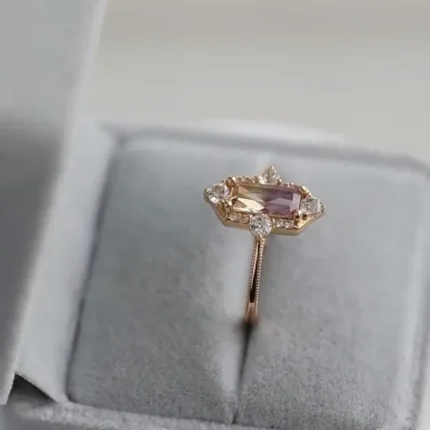 Natural citrine ring