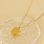 square diamond zirconia necklace - Image 3