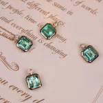 s925 sterling silver emerald pendant clavicle chain denpant - Image 7
