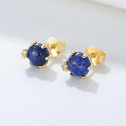 lazurite stud earrring