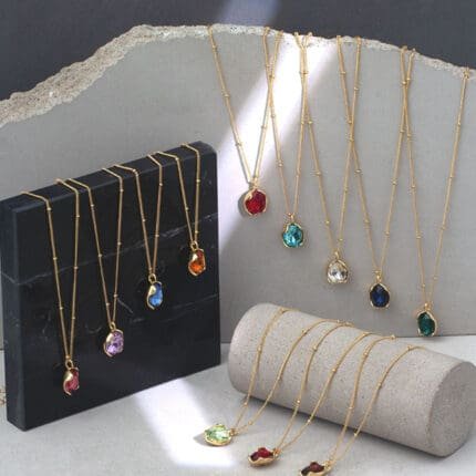 multi-color swarovski necklace