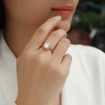 High quality Moissanite Square gold ring - Image 2
