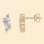 Multi-stones moissanite stud earring