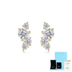Multi-stones moissanite stud earring - Image 4