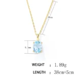 Natural sky-blue topz 925 silver necklace - Image 3