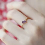 Natural Amethyst WaterDrop ring - Image 2
