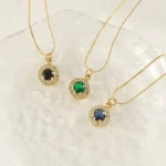 round birthstone jewelry