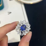 Lab-Grown Sri Lanka Sapphire 2ct cloud sharp ring - Image 5