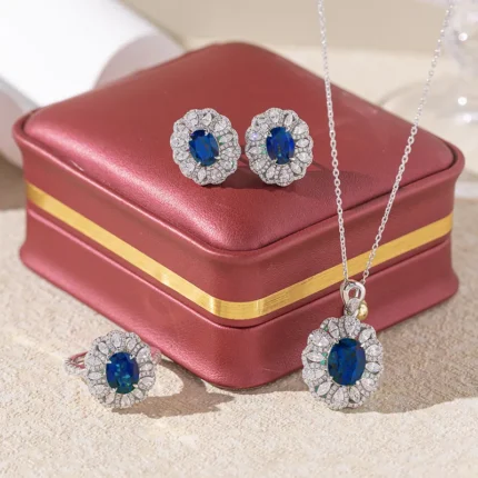 sapphire jewelry set