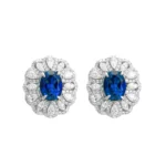 Lab-Grown Sapphire 3 carat Oval shape jewelry set - Image 4