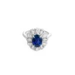 Lab-Grown Sapphire 3 carat Oval shape jewelry set - Image 3
