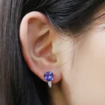 Blue Tanzanite clip earring - Image 2