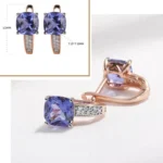 Blue Tanzanite clip earring - Image 3