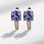 tanzanite clip earring