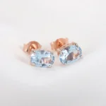 Sky-blue Topaz stud earring - Image 4