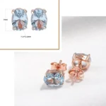 Sky-blue Topaz stud earring - Image 3