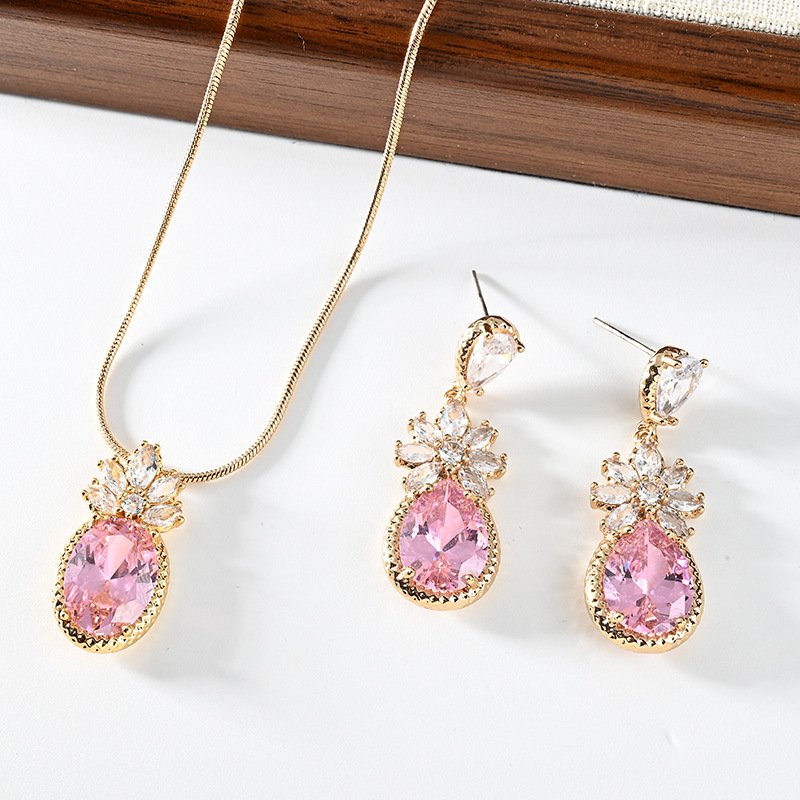 Home Main 40 pink sweet jewelry set