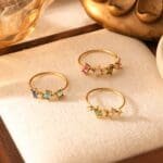 colorful Cube zirconia ring