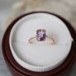 Purple Amethyst square wave adjustable ring - Image 5
