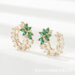 emerald diamond earring