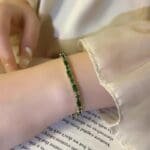 Emerald CZ crystal bracelet - Image 5