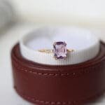 Purple Amethyst square wave adjustable ring - Image 3
