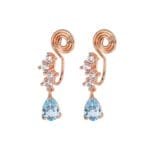 blue topz clip earring